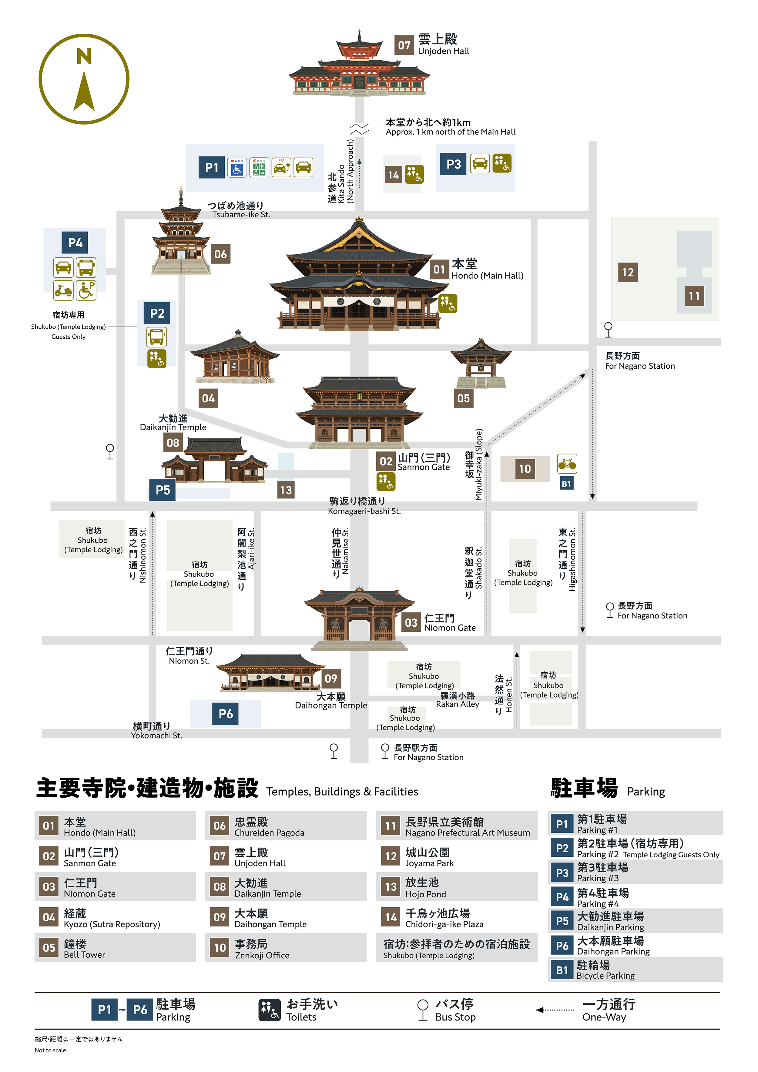 善光寺周辺案内図